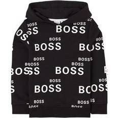 Hugo Boss All Over Logo Hoodie - Black (J25L98)