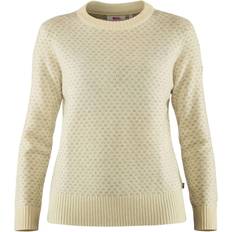 Fjällräven Beige - Dame Overdele Fjällräven Övik Nordic Sweater W - Chalk White
