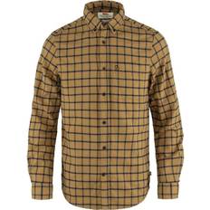 Fjällräven Gul Skjorter Fjällräven Övik Flannel Shirt - Buckwheat Brown/Dark Navy