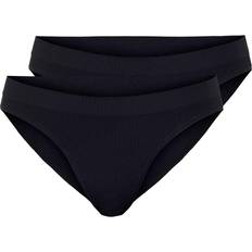 Pieces Nylon Trusser Pieces Rib Panties 2-pack - Black
