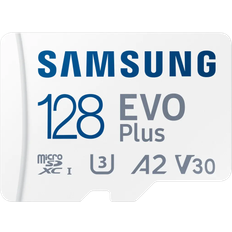 128 GB Hukommelseskort Samsung Evo Plus microSDXC Class 10 UHS-I U3 V30 A2 128GB +SD Adapter