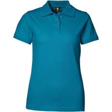 Dame - Fleecetrøjer & Piletrøjer - Turkis Overdele ID Ladies Stretch Polo Shirt - Turquoise