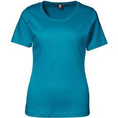 Dame - Fleecetrøjer & Piletrøjer - Turkis Overdele ID Ladies Interlock T-shirt - Turquoise