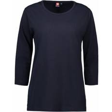 Bomuld - Slids T-shirts ID Pro Wear 3/4 Sleeves Ladies T-shirt - Navy