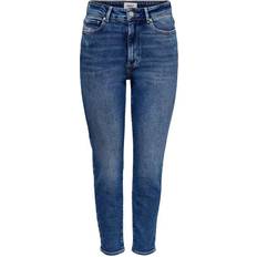 Only 30 Bukser & Shorts Only Emily Life Ankle Straight Fit Jeans - Blue/Medium Blue Denim