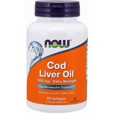 Now Foods A-vitaminer Fedtsyrer Now Foods Cod Liver Oil 1000mg 90 stk