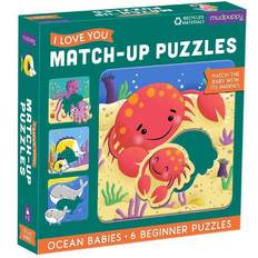 Mudpuppy Ocean Babies I Love You Match-Up Puzzles 6 Pieces
