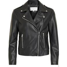 Vila XL Jakker Vila Cara Faux Leather Jacket - Black