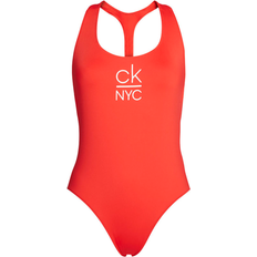 Polyamid Badedragter Calvin Klein NYC Racer Back Swimsuit- Red XBG