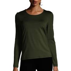 Casall L Overdele Casall Essential Mesh Detail Long Sleeve - Northern Green