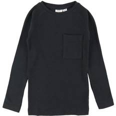 Name It Slim Fit Long Sleeved T-shirt - Black/Black (13194955)