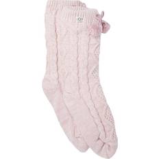 UGG Undertøj UGG Pom Pom Fleece Lined Crew Sock - Seashell Pink