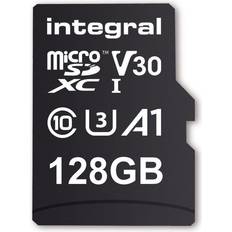 Integral Compact Flash Pro Hukommelseskort & USB Stik Integral microSDXC Class 10 UHS-I U3 V30 100MB/s 128GB