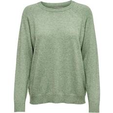 Only Grøn - S Overdele Only Lesly Kings Knitted Pullover - Blue/Basil
