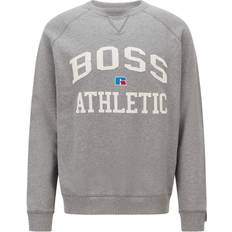 HUGO BOSS x Russell Athletic Exclusive Logo Organic Cotton Relaxed-Fit Sweatshirt Unisex - Grey