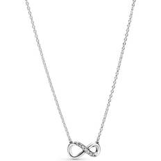 Pandora Dame Halskæder Pandora Sparkling Infinity Collier Necklace - Silver/Transparent