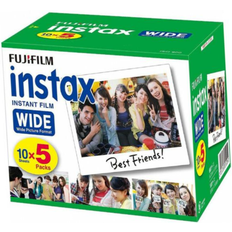 62 x 99 mm (Instax Wide) Analoge kameraer Fujifilm Instax Wide Instant Film 50 Shots