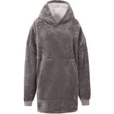 Trespass Cosiness Fleece Blanket Hoodie - Dark Grey Melange