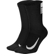 Nike Herre - Løb Undertøj Nike Multiplier Crew Socks 2-pack Unisex - Black/White