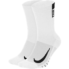 Nike Unisex Undertøj Nike Multiplier Crew Socks 2-pack Unisex - White/Black