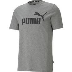 Puma Polyester T-shirts & Toppe Puma Essentials Logo T-shirt - Medium Gray Heather