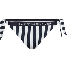 Blå - Polyester Bikinitrusser Tommy Hilfiger Cheeky Side Tie Bikini Bottoms - Blue/White