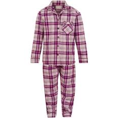 134 - Pink Pyjamasser Minymo Check Pajamas - Violet Ice (131666-6706)