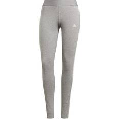 16 - M Tights adidas Women's Loungewear Essentials 3-Stripes Leggings - Medium Grey Heather/White
