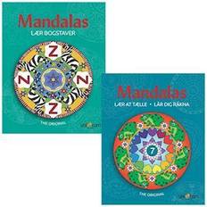 Unicorn Mandalas malebøger Lær at tælle & Lær Bogstaver Hobby paperback
