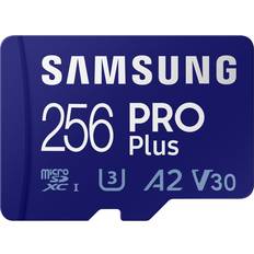 Samsung 256 GB - V30 - microSDXC Hukommelseskort Samsung PRO Plus microSDXC Class 10 UHS-I U3 V30 A2 160/120MB/s 256GB +SD Adapter