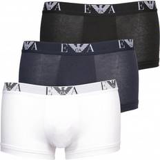 Emporio Armani Herre Underbukser Emporio Armani Eagle Logo Boxer Trunks 3-pack - Black/White/Navy