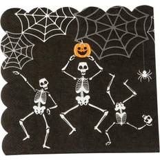Halloween Papirservietter Joker Halloween servietter 16 stk. Skeletter