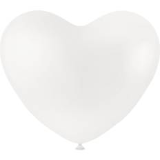 Creotime Balloner hvide hjerter 8stk