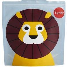 3 Sprouts Blå Babyudstyr 3 Sprouts Lion Sandwich Bag 2-pack