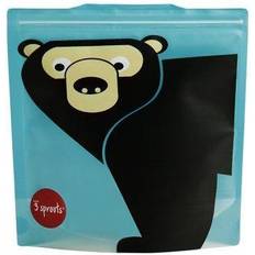 3 Sprouts Blå Babyudstyr 3 Sprouts Bear Sandwich Bag 2-pack
