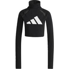 26 - Dame - Mesh T-shirts & Toppe adidas Women Sportswear Long-Sleeve Top - Black