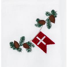Langkilde & Søn Christmas With Dannebrog Stofserviet Hvid (50x50cm)