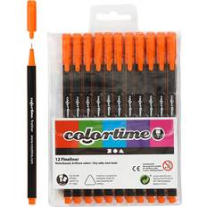 Colortime Fineliner Tusch, streg 0,6-0,7 mm, orange, 12 stk. 1 pk