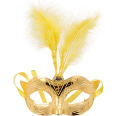 Damer - Guld Masker Creative Øjenmaske med fjer GULD
