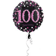 Amscan 100 folie balloner sparkling pink