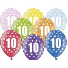 Grøn Balloner PartyDeco Fødselsdagsballoner, 10 år