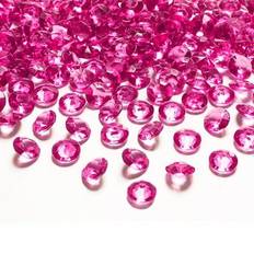 Pink krystaller i diamantform 100 stk