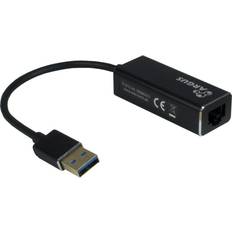 Inter-Tech USB A-RJ45 M-F Adapter