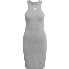 16 - Jersey Kjoler adidas Adicolor Essentials Rib Tank Dress - Medium Grey Heather