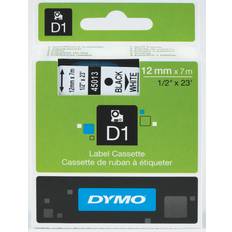 Kontorartikler Dymo D1 Tape Black On White 1.2cmx7m