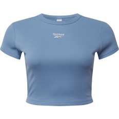 28 - Bomuld T-shirts Reebok Classics Ribbed T-shirt Plus Size - Blue Slate