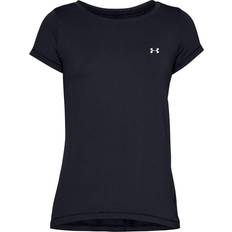 Dame - Polyester Toppe svedundertøj Under Armour HeatGear Armour Short Sleeve T-shirt Women - Black/Metallic Silver
