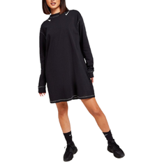 Nike 12 - Dame Kjoler Nike Sportswear Swoosh Graphic Long Sleeved Dress - Black/White