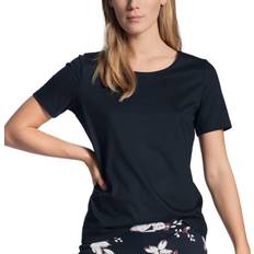 34 - Blå T-shirts Calida Favourites Dreams Shirt Short Sleeve - Dark Lapis Blue