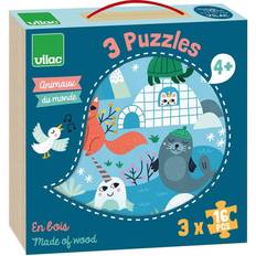 Vilac Animals of the World Set of 3 Puzzles